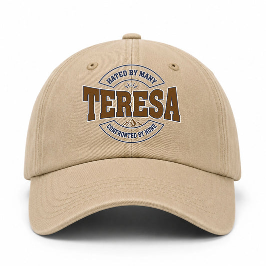 Hated By Many Confronted By None Washed Cap TERESA 13K1 C36PF