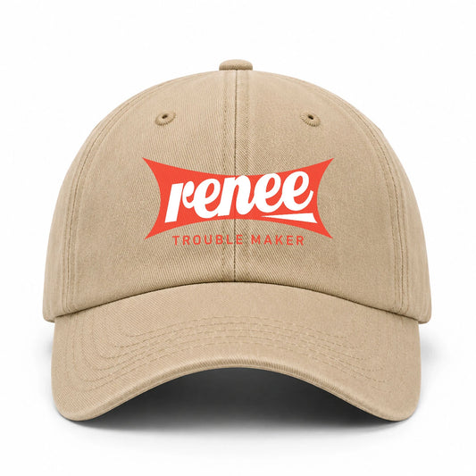 Trouble Maker Red Logo Washed Cap RENEE 13K1 C78PF