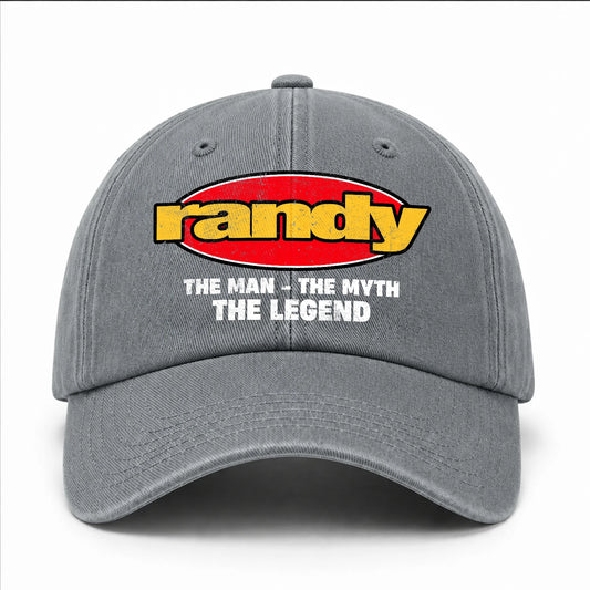 The Man The Myth The Legend Vintage Logo Washed Cap RANDY 13K1 C162PF