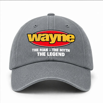 The Man The Myth The Legend Vintage Logo Washed Cap WAYNE 13K1 C162PF