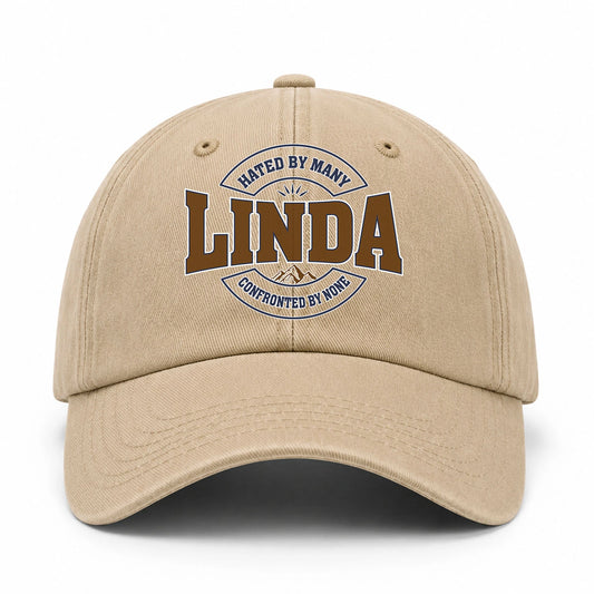 Hated By Many Confronted By None Washed Cap LINDA 13K1 C36PF