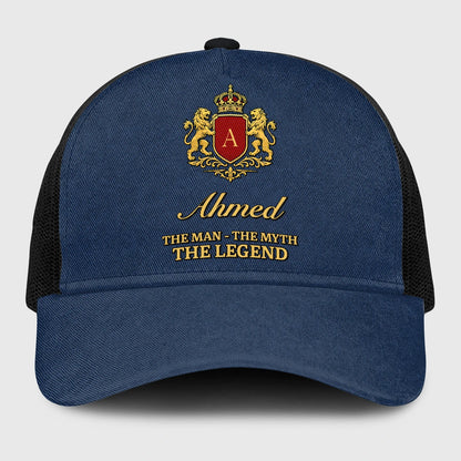 The Man The Myth The Legend Royal Blue Mesh Cap AHMED 13K1 C187PF