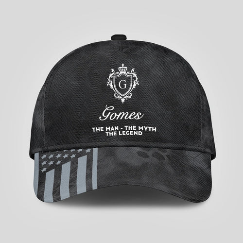The Man The Myth The Legend America Black Camo Cap GOMES 13K1 C173PF