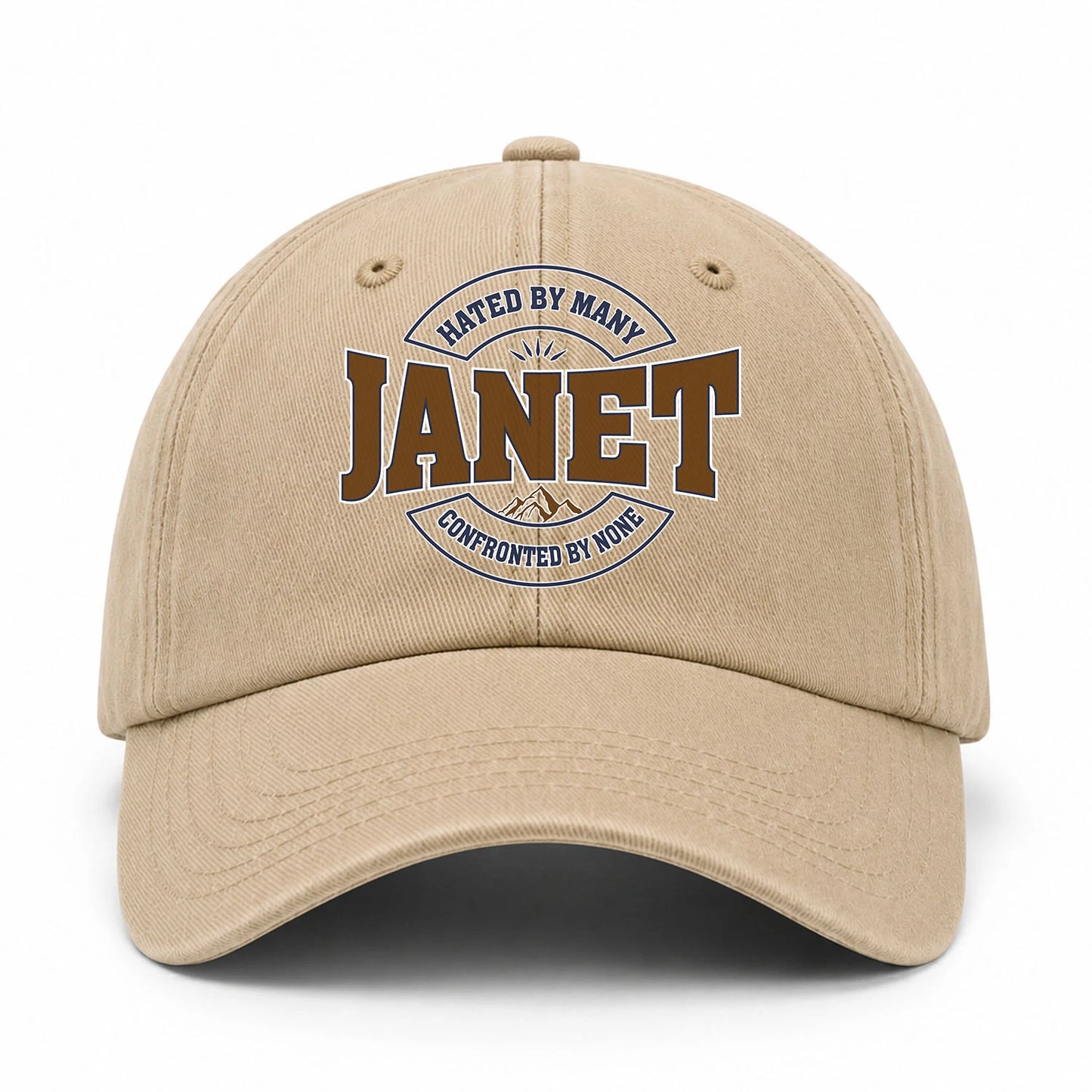 Hated By Many Confronted By None Washed Cap JANET 13K1 C36PF