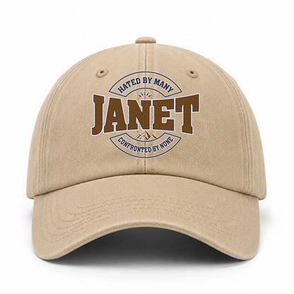 Hated By Many Confronted By None Washed Cap JANET 13K1 C36PF