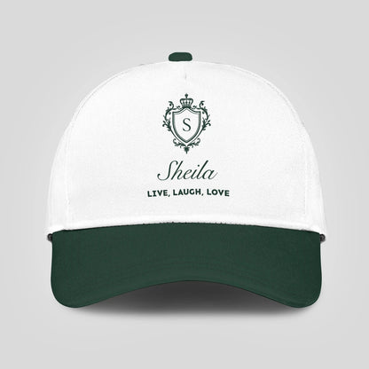 Live Laugh Love Elegant Blue And White Cap SHEILA 13K1 C90PF