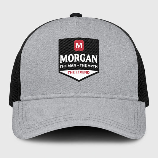 The Man The Myth The Legend Gray Mesh Cap MORGAN 13K1 C189PF