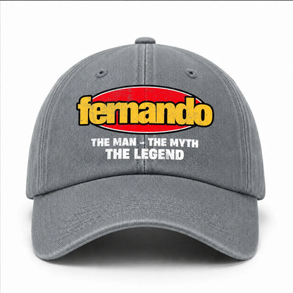 The Man The Myth The Legend Vintage Logo Washed Cap FERNANDO 13K1 C162PF