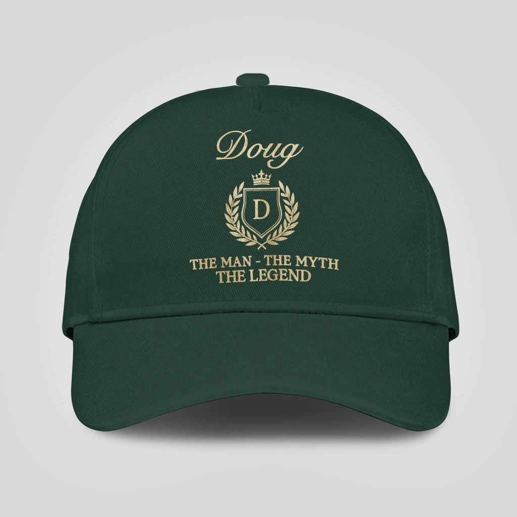 The Man The Myth The Legend Crest Forest Green Cap DOUG 13K1 C159PF