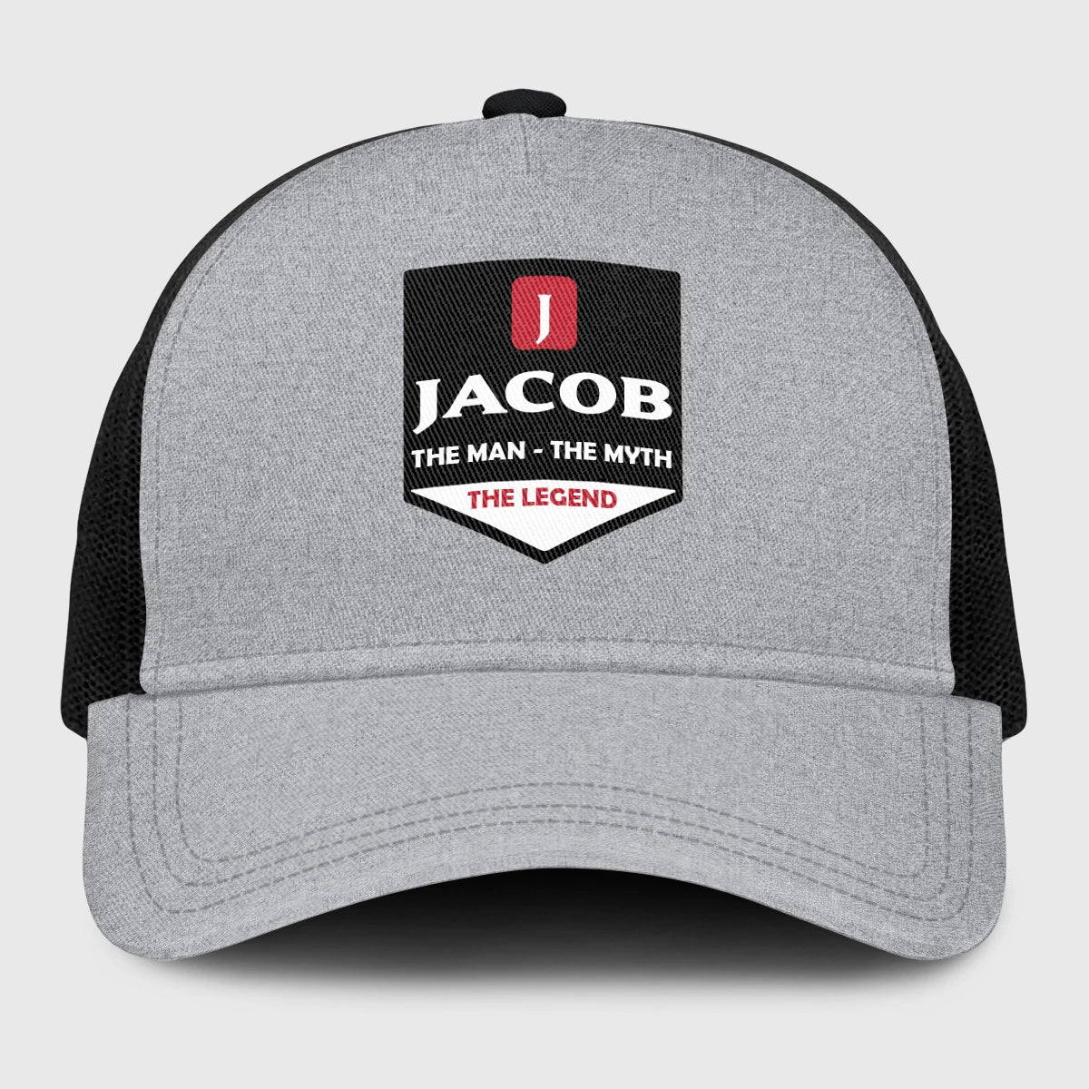 The Man The Myth The Legend Gray Mesh Cap JACOB 13K1 C189PF