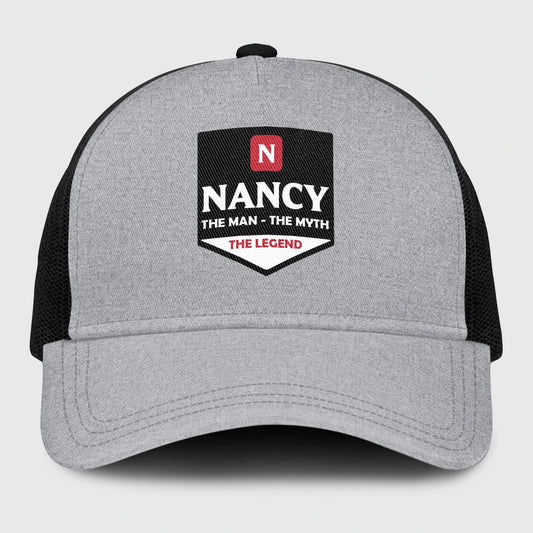 The Man The Myth The Legend Gray Mesh Cap NANCY 13K1 C189PF