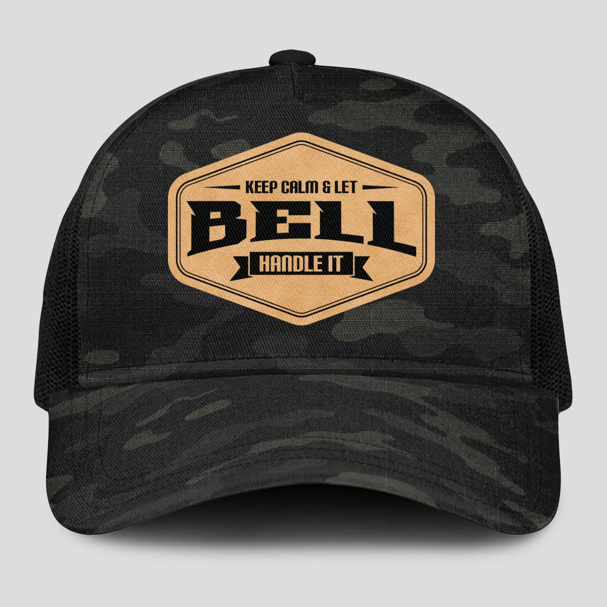 Keep Calm & Let Your Name Handle It Dark Camo Mesh Cap BELL 13K1 C195PF