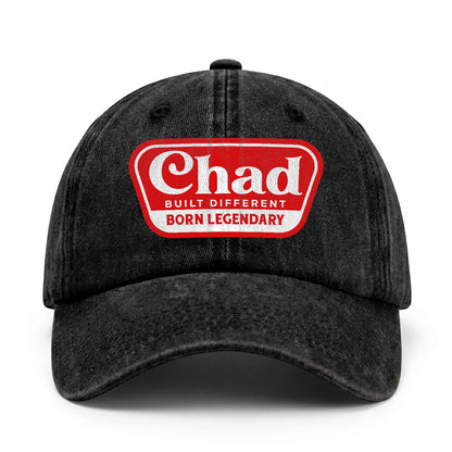 Built Different Born Legendary Red Logo Washed Cap CHAD 13K1 C63PF