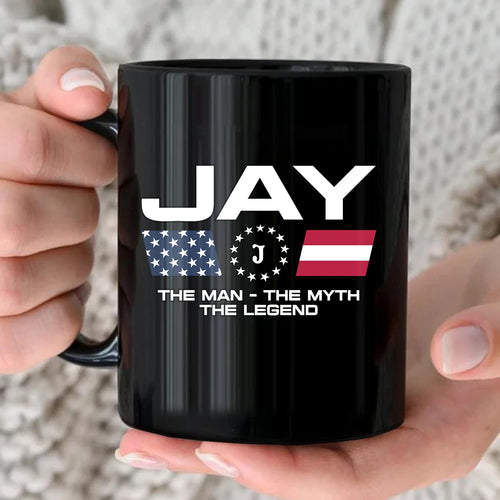 The Man The Myth The Legend Us Flag Mug JAY 13K1 MG23
