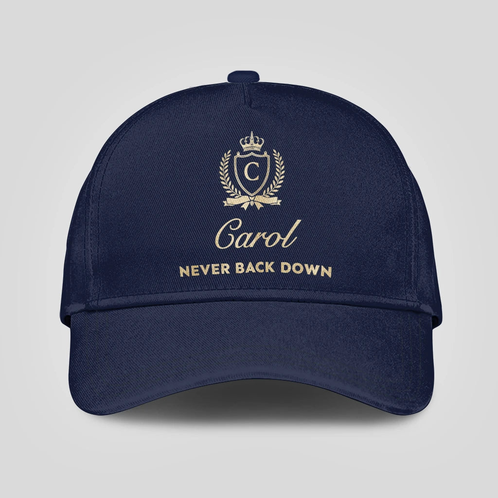 Never Back Down Luxury Crest Navy Cap CAROL 13K1 C167PF