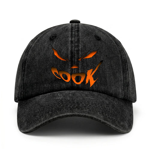 Your Name Jack O' Lantern Halloween Washed Cap COOK 13K1 C100PF