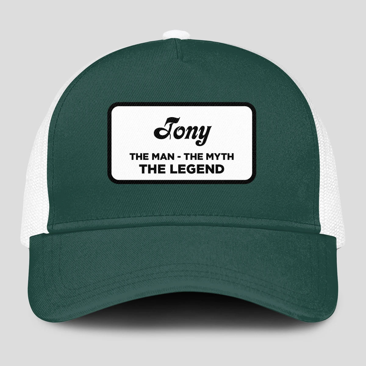 The Man The Myth The Legend Green And White Mesh Cap TONY 13K1 C198PF