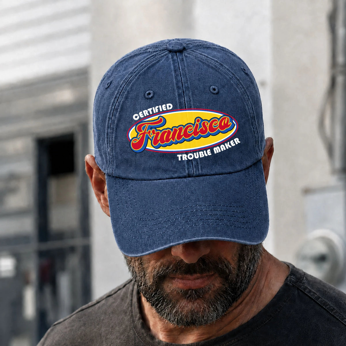 Certified Your Name Trouble Maker Washed Cap FRANCISCO 13K1 C73PF