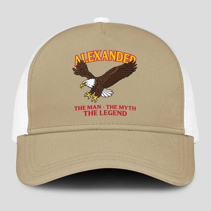 The Man The Myth The Legend Eagle Khaki Mesh Cap ALEXANDER 13K1 C210PF