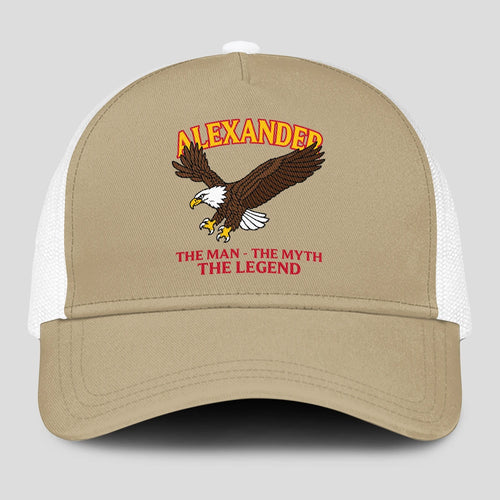 The Man The Myth The Legend Eagle Khaki Mesh Cap ALEXANDER 13K1 C210PF