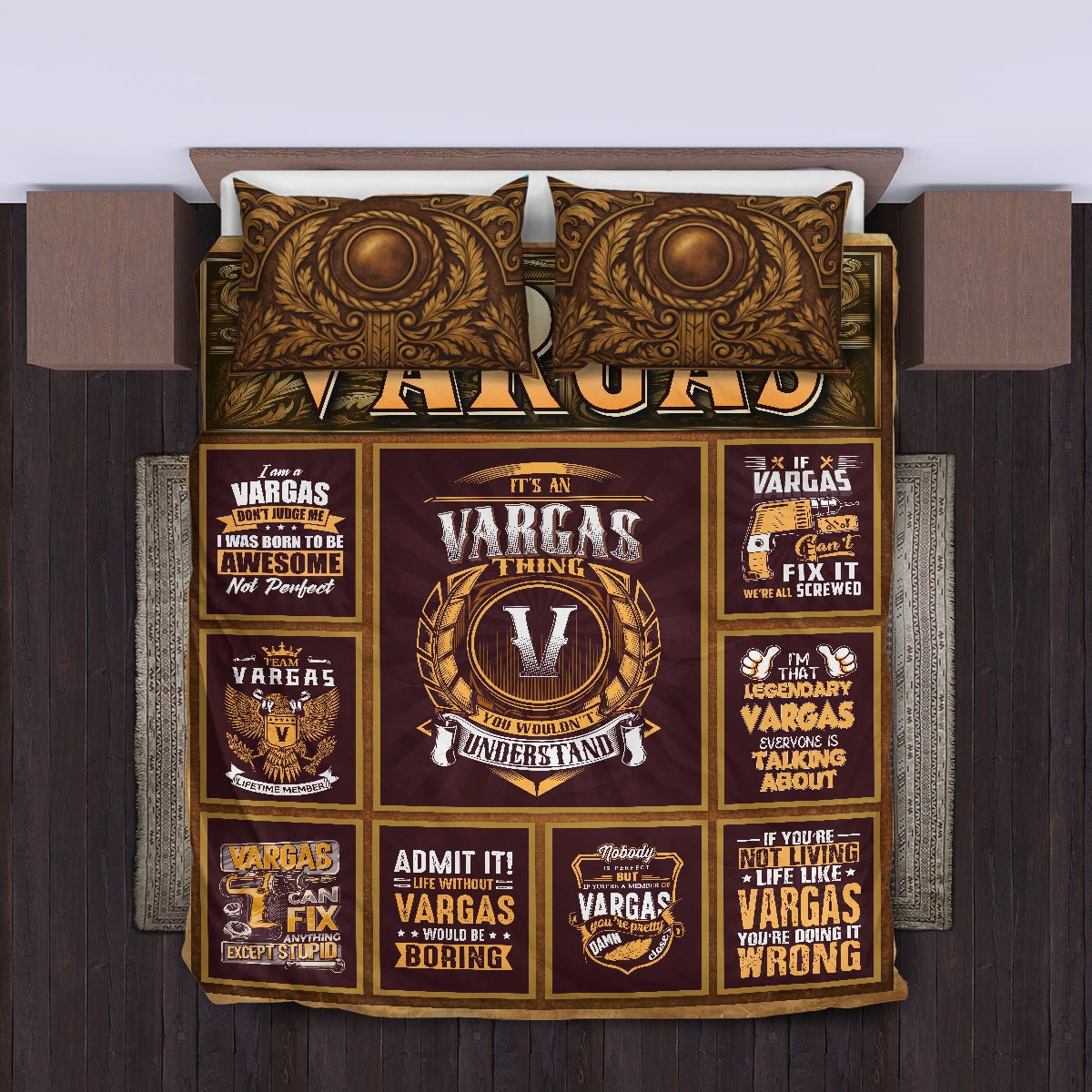 VARGAS Limited Edition Personalized Bedding Set 13K1-BS3