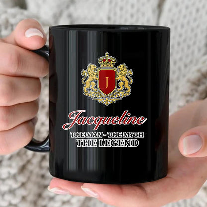 The Man The Myth The Legend Gold Royal Logo Mug JACQUELINE 13K1 MG03