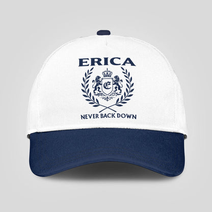 Never Back Down Blue And White Cap ERICA 13K1 C59PF