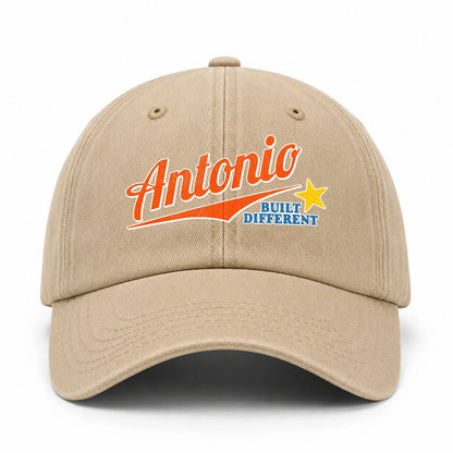 Your Name Built Different Logo Washed Cap ANTONIO 13K1 C56PF