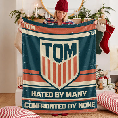 Hated By Many Confronted By None Retro Fleece Blanket TOM 13K1 BK58