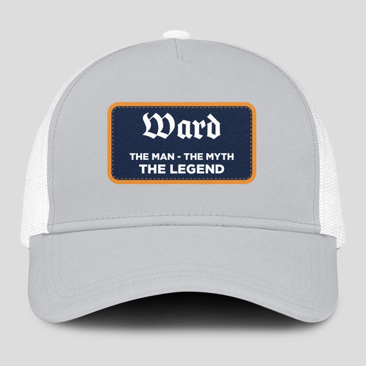 The Man The Myth The Legend Gray Mesh Cap WARD 13K1 C204PF