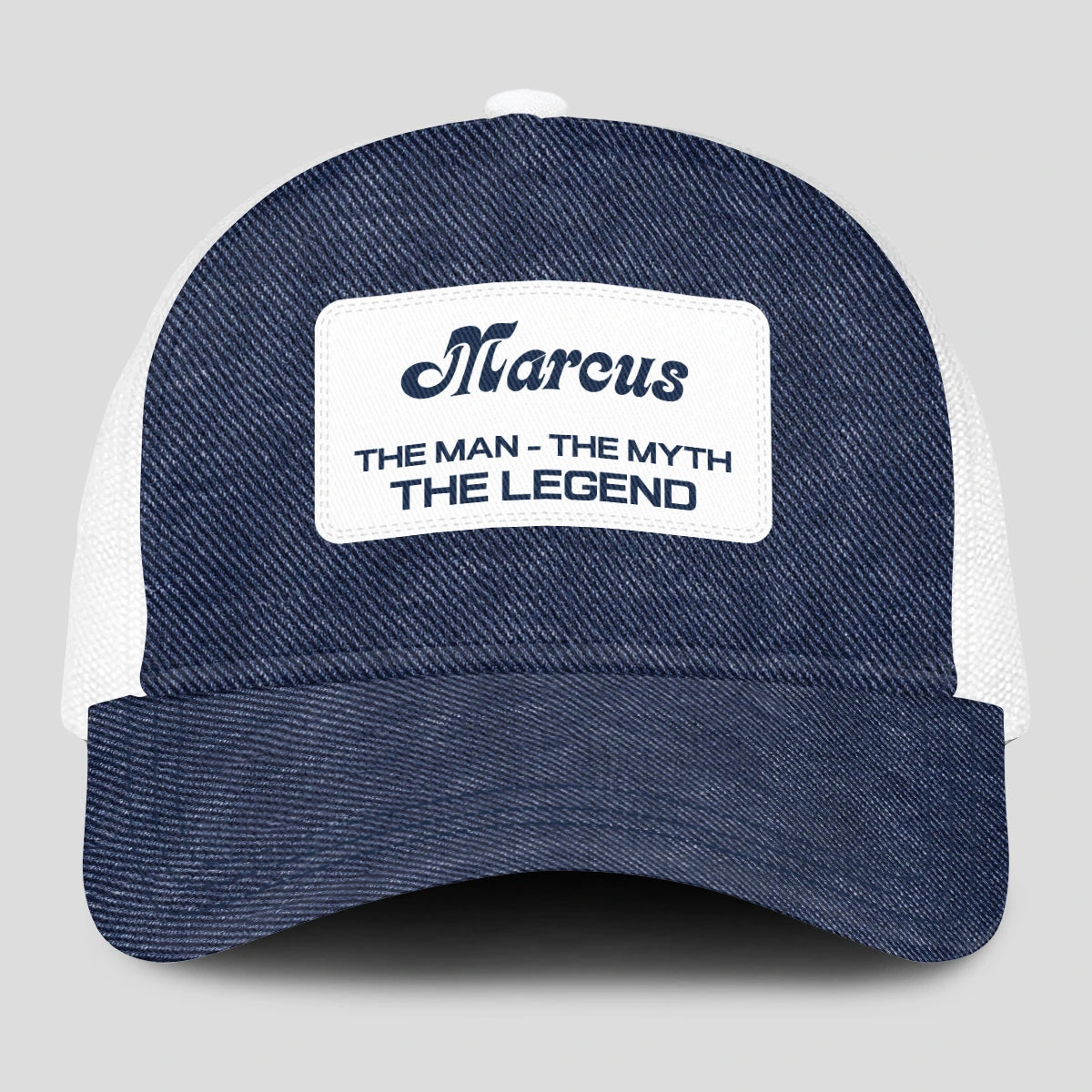 The Man The Myth The Legend Blue Denim Mesh Cap MARCUS 13K1 C194PF