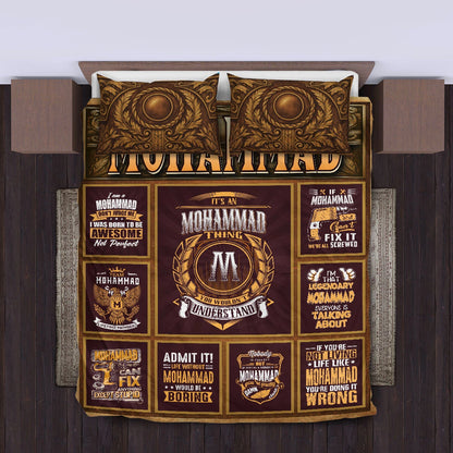 MOHAMMAD Limited Edition Personalized Bedding Set 13K1-BS3