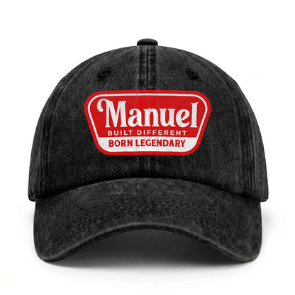 Built Different Born Legendary Red Logo Washed Cap MANUEL 13K1 C63PF