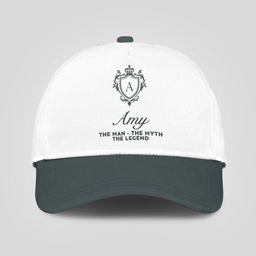 The Man The Myth The Legend Elegant Gray And White Cap AMY 13K1 C170PF
