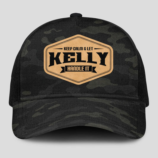 Keep Calm & Let Your Name Handle It Dark Camo Mesh Cap KELLY 13K1 C195PF