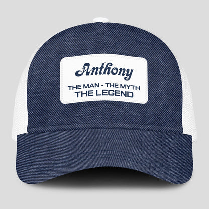 The Man The Myth The Legend Blue Denim Mesh Cap ANTHONY 13K1 C194PF