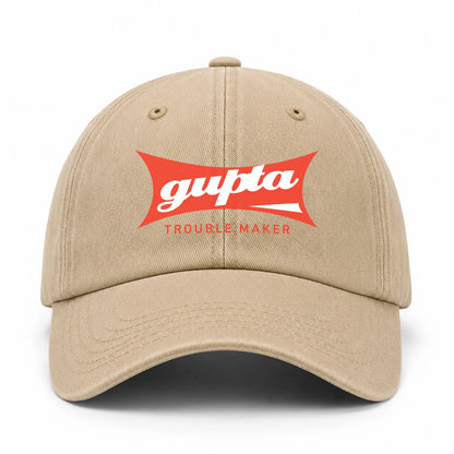 Trouble Maker Red Logo Washed Cap GUPTA 13K1 C78PF