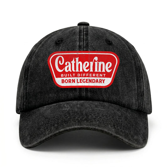 Built Different Born Legendary Red Logo Washed Cap CATHERINE 13K1 C63PF