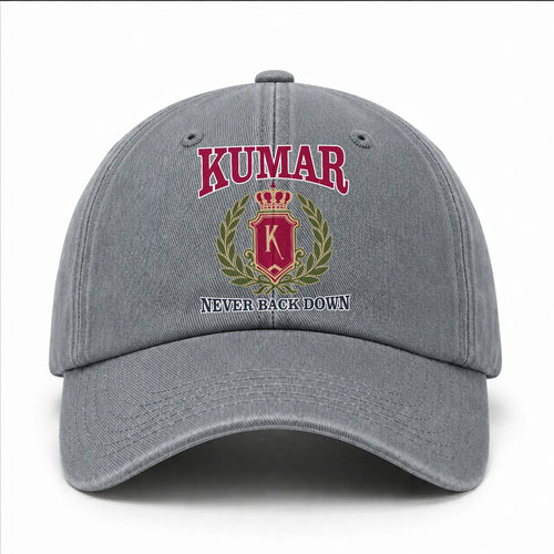 Your Name Never Back Down Royal Washed Cap KUMAR 13K1 C77PF