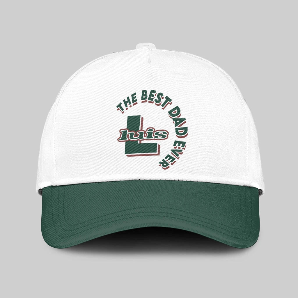 The Best Dad Ever Custom Name Cap LUIS 13K1 C35PF