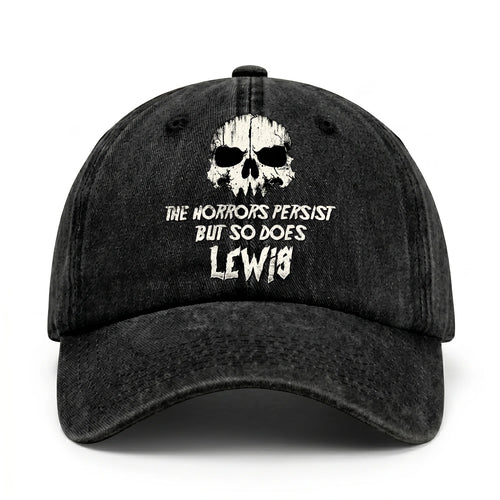 The Horrors Persist But So Does Your Name Cool Skull Washed Cap LEWIS 13K1 C134PF