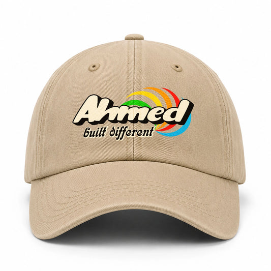 Your Name Built Different Retro Washed Cap AHMED 13K1 C55PF
