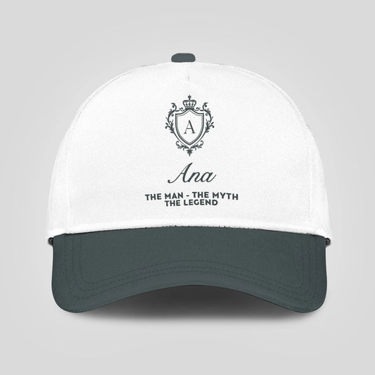 The Man The Myth The Legend Elegant Gray And White Cap ANA 13K1 C170PF
