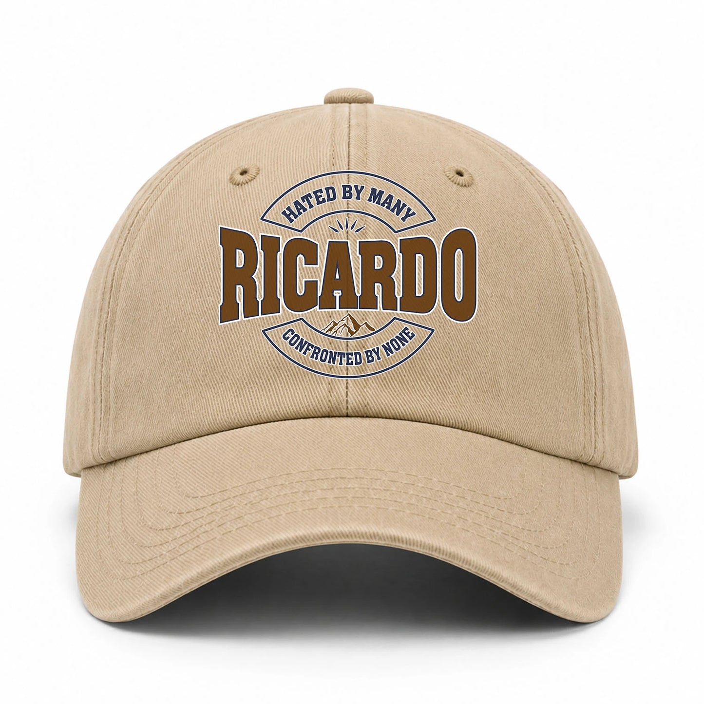 Hated By Many Confronted By None Washed Cap RICARDO 13K1 C36PF