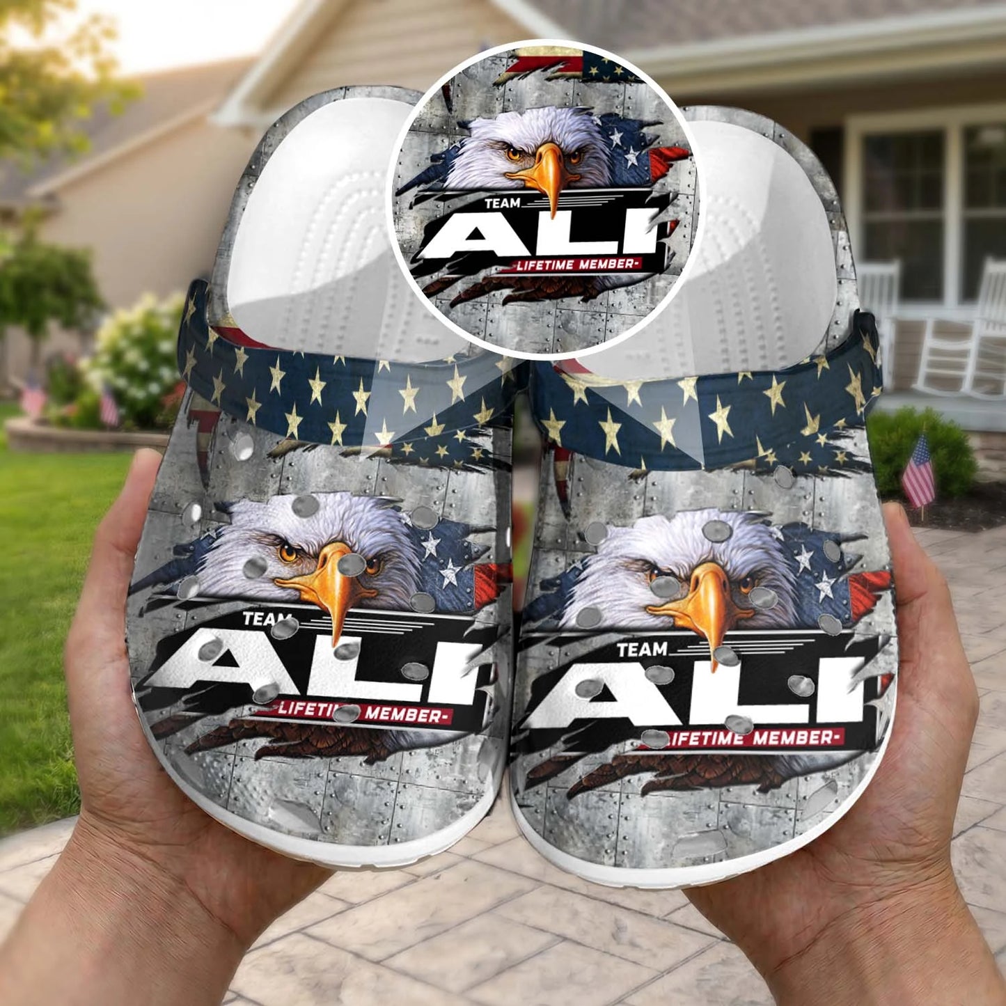 ALI 13K1-CR1 Personalized Name Clogs "Team Lifetime Member"
