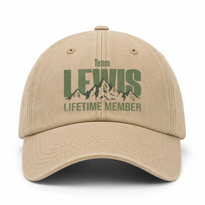Team Your Name Lifetime Member Mountain Cap LEWIS 13K1 C58PF