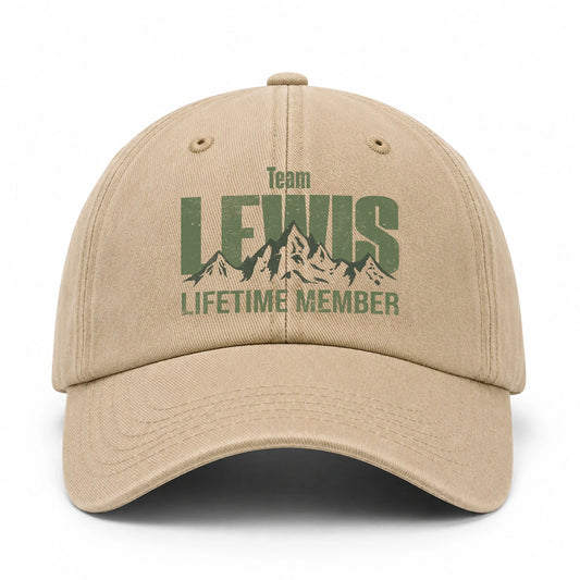 Team Your Name Lifetime Member Mountain Cap LEWIS 13K1 C58PF