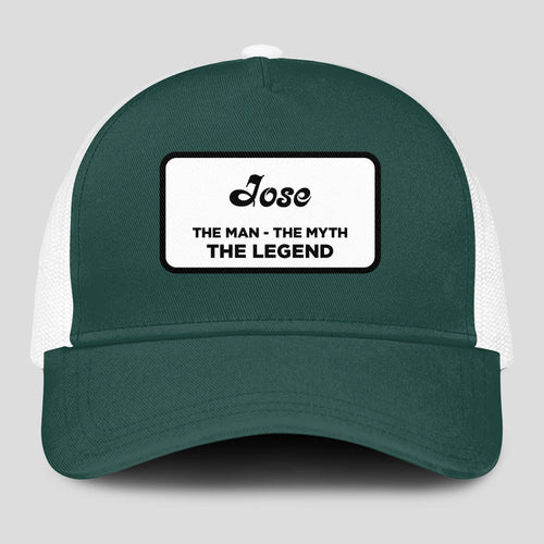 The Man The Myth The Legend Green And White Mesh Cap JOSE 13K1 C198PF
