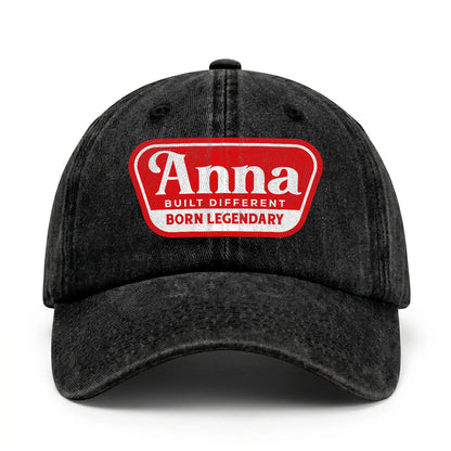 Built Different Born Legendary Red Logo Washed Cap ANNA 13K1 C63PF