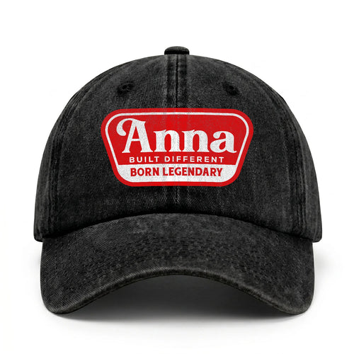 Built Different Born Legendary Red Logo Washed Cap ANNA 13K1 C63PF